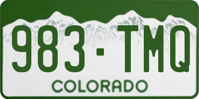 CO license plate 983TMQ