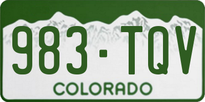 CO license plate 983TQV