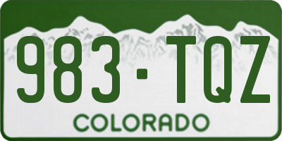CO license plate 983TQZ