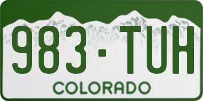 CO license plate 983TUH