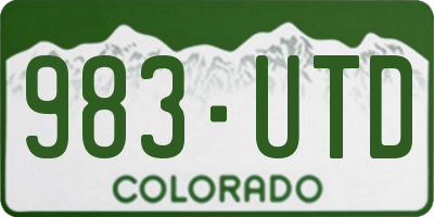 CO license plate 983UTD