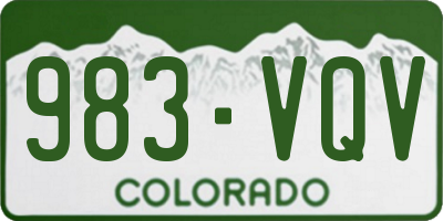CO license plate 983VQV