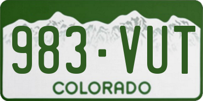 CO license plate 983VUT