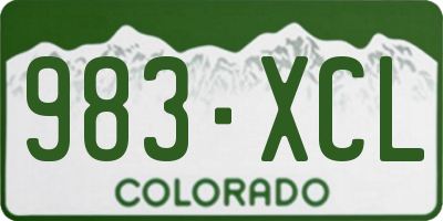 CO license plate 983XCL