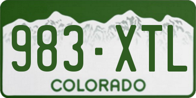 CO license plate 983XTL