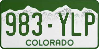 CO license plate 983YLP