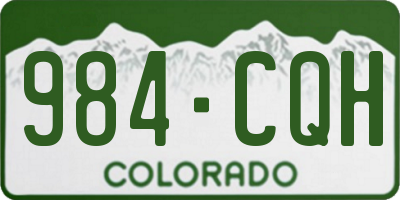 CO license plate 984CQH