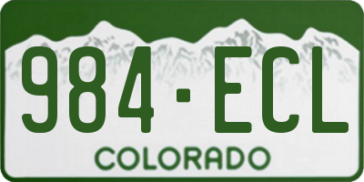 CO license plate 984ECL