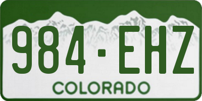 CO license plate 984EHZ
