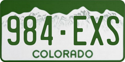 CO license plate 984EXS