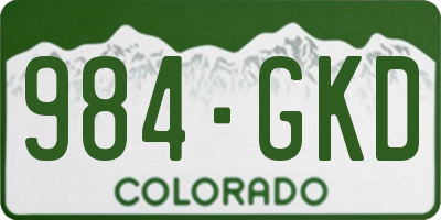 CO license plate 984GKD