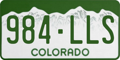 CO license plate 984LLS