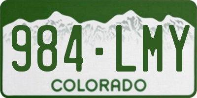 CO license plate 984LMY