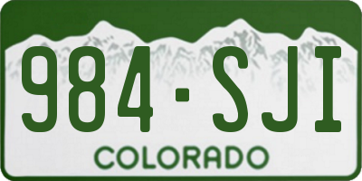CO license plate 984SJI