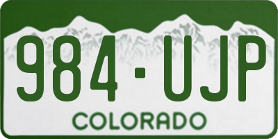CO license plate 984UJP