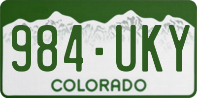 CO license plate 984UKY