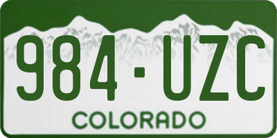 CO license plate 984UZC
