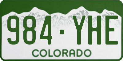 CO license plate 984YHE