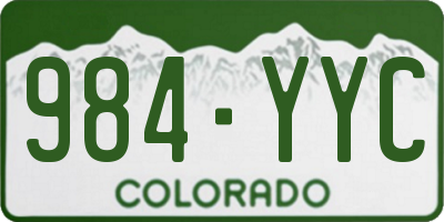CO license plate 984YYC