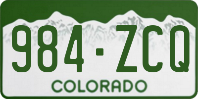CO license plate 984ZCQ