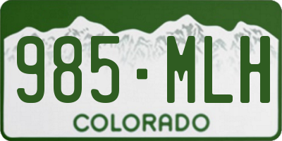 CO license plate 985MLH