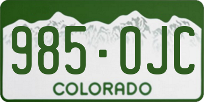 CO license plate 985OJC
