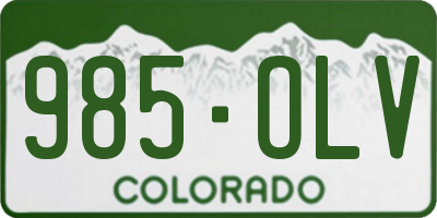 CO license plate 985OLV