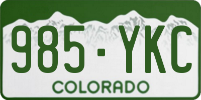 CO license plate 985YKC