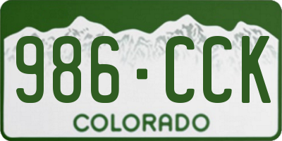 CO license plate 986CCK