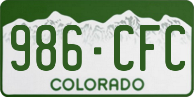 CO license plate 986CFC