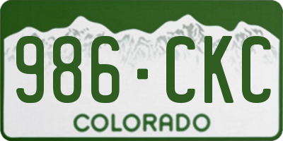 CO license plate 986CKC