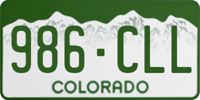 CO license plate 986CLL