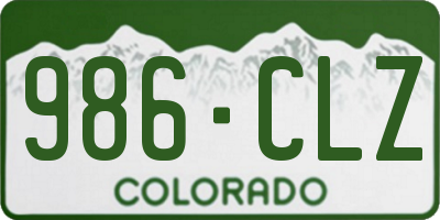CO license plate 986CLZ