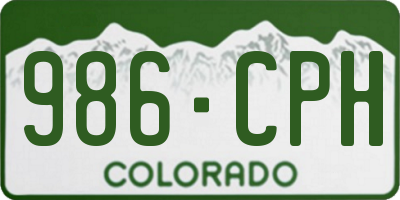 CO license plate 986CPH