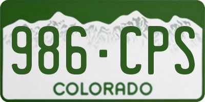 CO license plate 986CPS