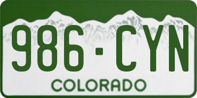 CO license plate 986CYN