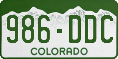 CO license plate 986DDC