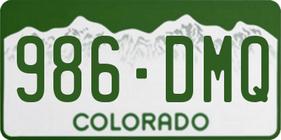 CO license plate 986DMQ