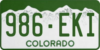 CO license plate 986EKI