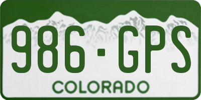 CO license plate 986GPS