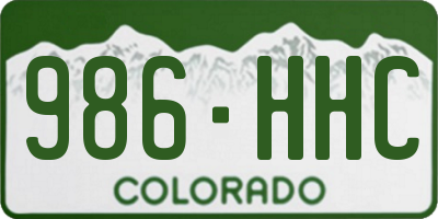 CO license plate 986HHC