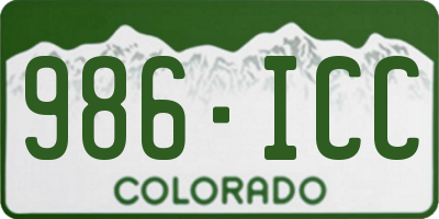 CO license plate 986ICC