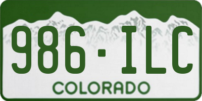 CO license plate 986ILC