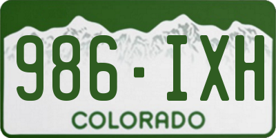 CO license plate 986IXH
