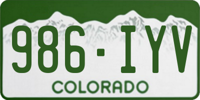 CO license plate 986IYV