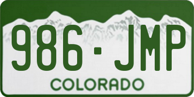 CO license plate 986JMP