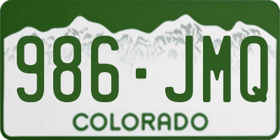 CO license plate 986JMQ