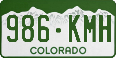 CO license plate 986KMH