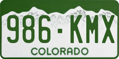 CO license plate 986KMX