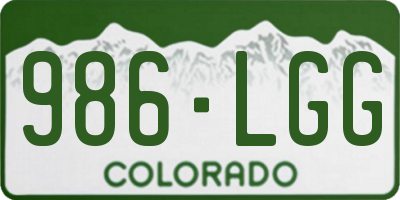 CO license plate 986LGG